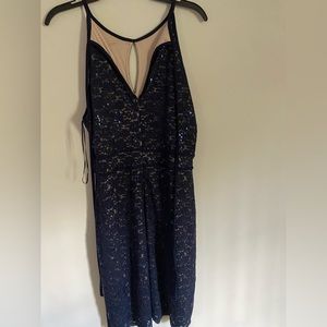 DB Established 1962 Women’s Blue Lace & Sequin Tie Back Halter Midi 16